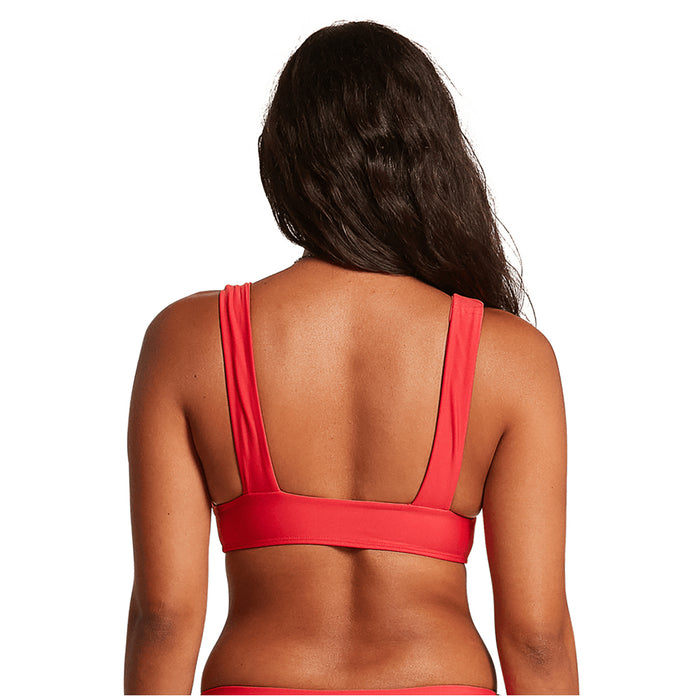 Volcom Simply Seamless Halter Bikini Top - Women's True Red