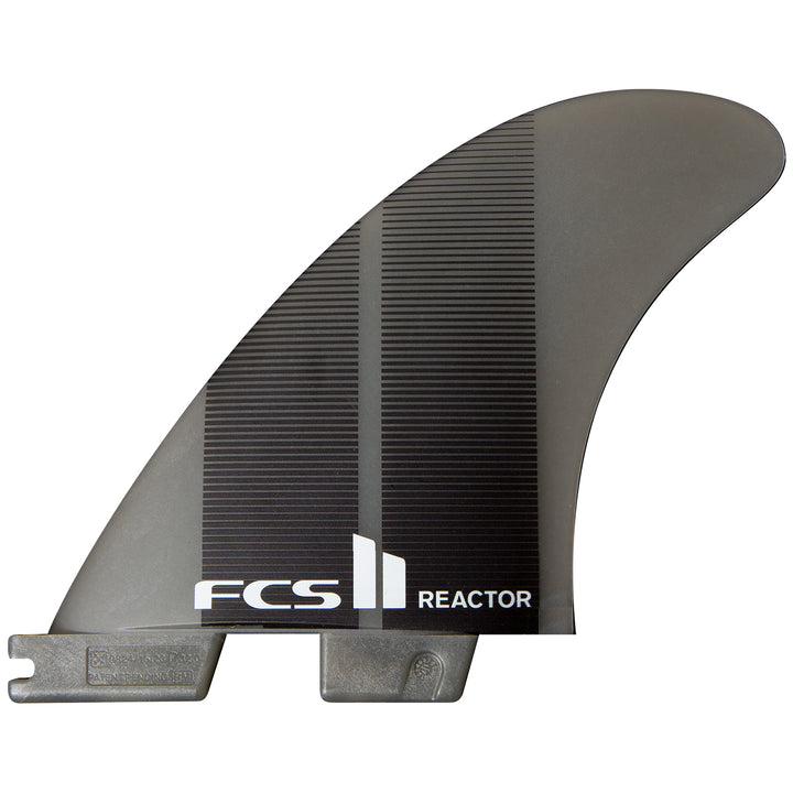 FCS II Reactor Neo Glass Medium Tri Fin Set Charcoal Gradient
