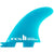 FCS II Performer Neo Glass Medium Quad Fin Set Teal Gradient