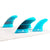 FCS II Performer Neo Glass Medium Quad Fin Set Teal Gradient