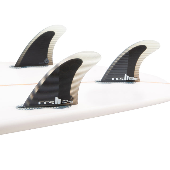 FCS II Reactor PC Small Tri Fin Set Charcoal/Black
