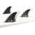 FCS II Reactor PC Large Tri Fin Set Charcoal/Black