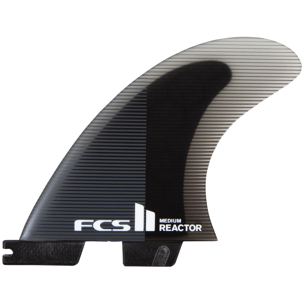 FCS II Reactor PC Large Tri Fin Set Charcoal/Black
