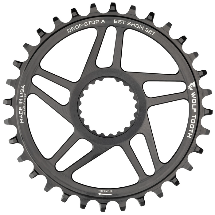 Wolf Tooth Components Direct Mount Chainring for Shimano Cranks Black