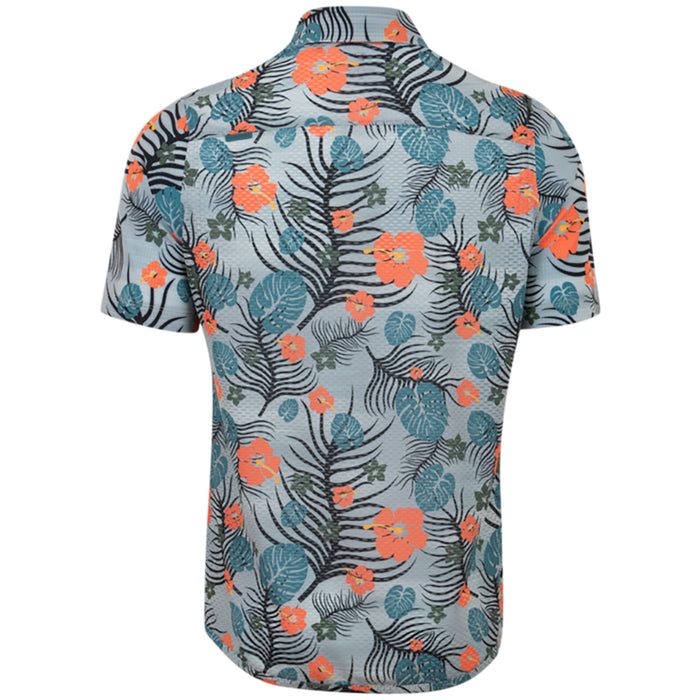 Pearl Izumi Summit Button Up Shirt Dawn Grey/Sunset Palm