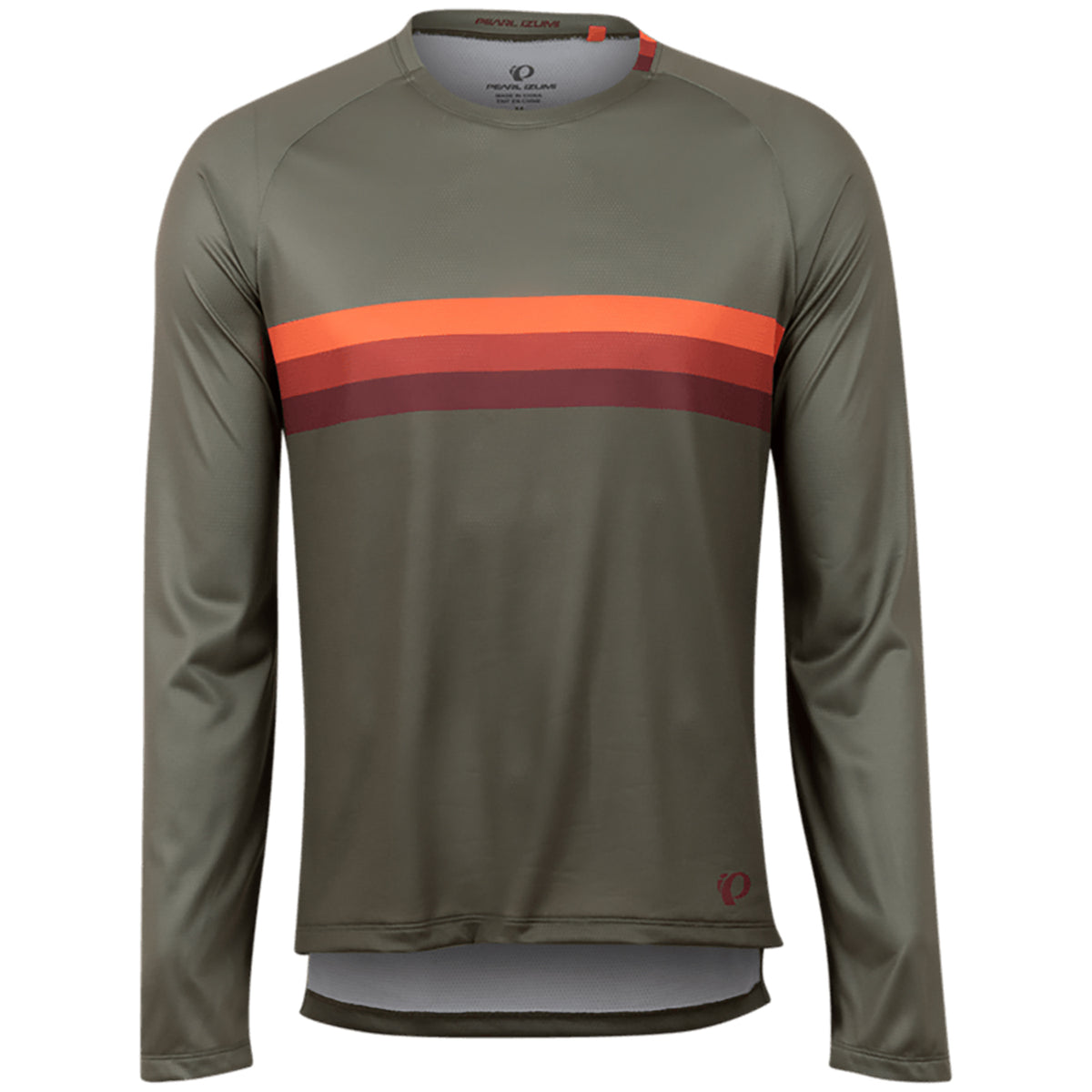 Pearl Izumi Summit LS Top Pale Olive/Sunset Stripe