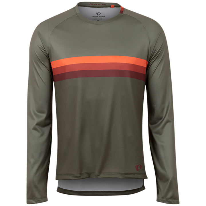 Pearl Izumi Summit LS Top Pale Olive/Sunset Stripe