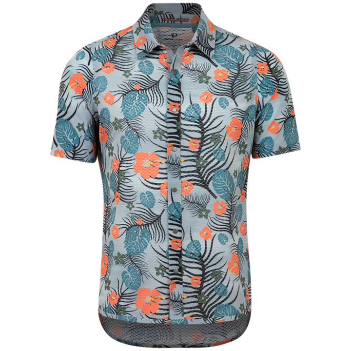 Pearl Izumi Summit Button Up Shirt Dawn Grey/Sunset Palm
