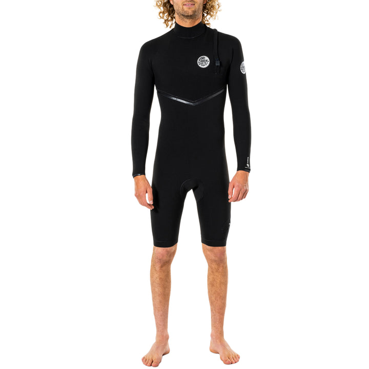 Rip Curl 2/2 E Bomb Zipper Free Long Sleeve Spring Suit Black