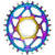 absoluteBLACK SRAM Direct Mount Boost Oval Chainring PVD Rainbow