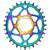 absoluteBLACK SRAM Direct Mount Boost Oval Chainring PVD Rainbow