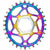 absoluteBLACK SRAM Direct Mount Boost Oval Chainring PVD Rainbow