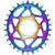 absoluteBLACK SRAM Direct Mount Boost Oval Chainring PVD Rainbow