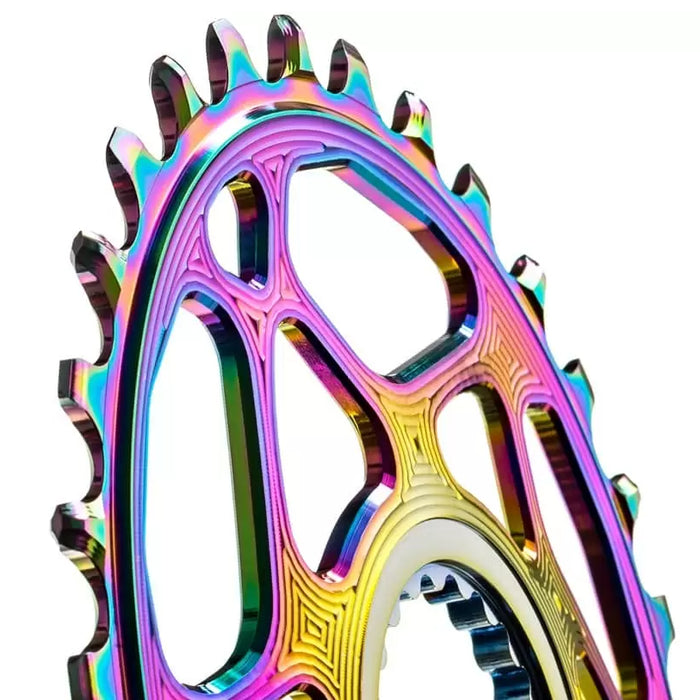 absoluteBLACK Shimano Direct Mount Oval Chainring PVD Rainbow