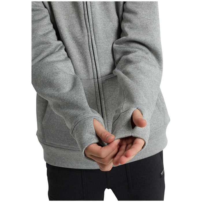 Burton Oak Full-Zip Hoodie - Kids' Gray Heather