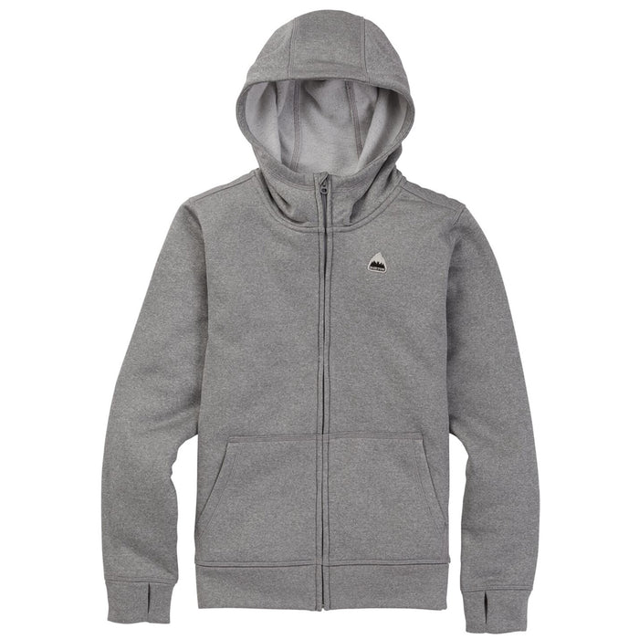 Burton Oak Full-Zip Hoodie - Kids' Gray Heather