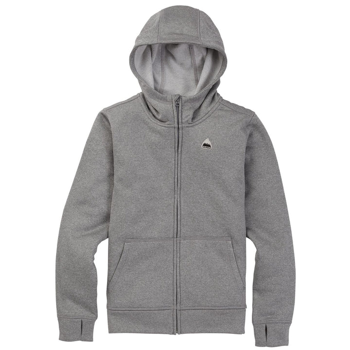 Burton Oak Full-Zip Hoodie - Kids' Gray Heather