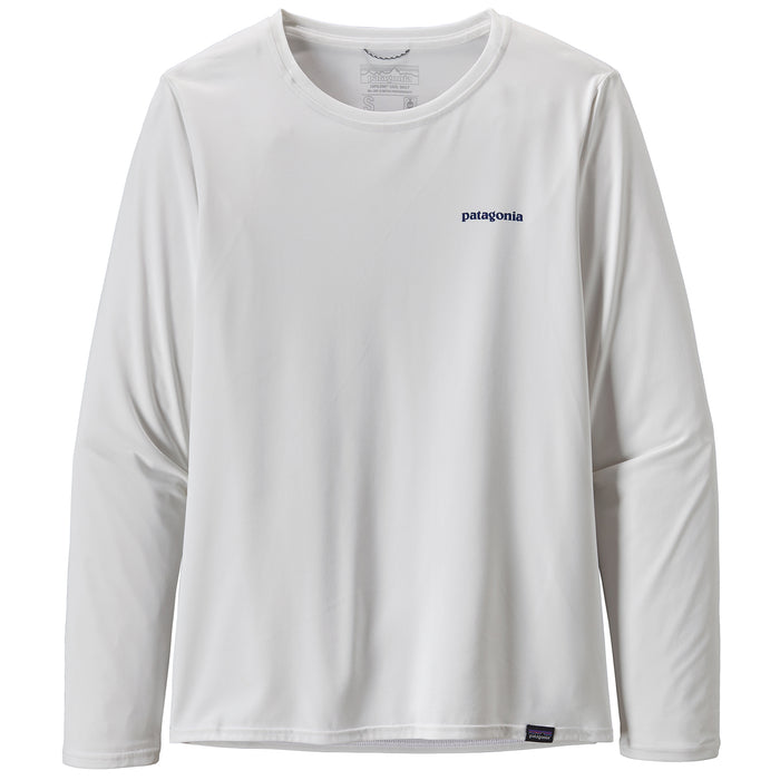 Patagonia Long-Sleeve Cap Cool Daily T-Shirt - Women's Boardshort Logo: White