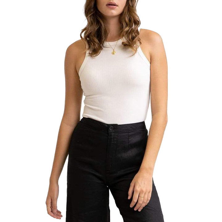 Rhythm Rib Tank Top - Women's White