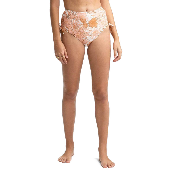 Rhythm Ohana High-Waist Tie Side Bikini Bottoms - Women's White