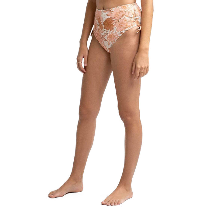 Rhythm Ohana High-Waist Tie Side Bikini Bottoms - Women's White