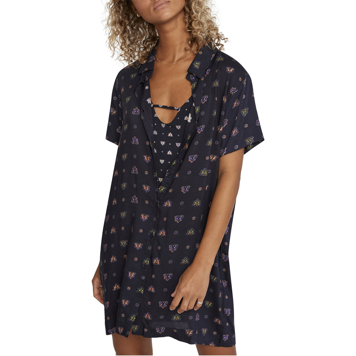 RVCA Hot Shot Shirt Dress - Women's True Black