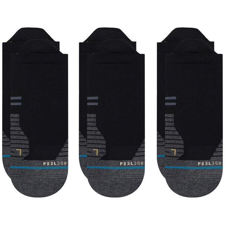 Stance Run Light 3-Pack Socks - Unisex Black