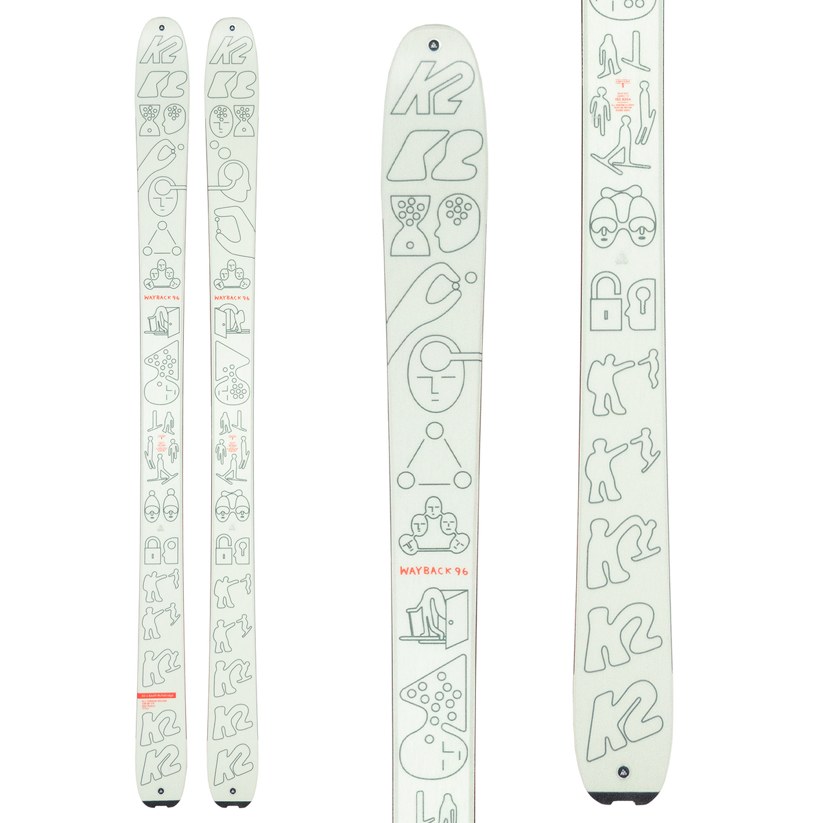 K2 x Geoff McFetridge Wayback 96 Skis 2021