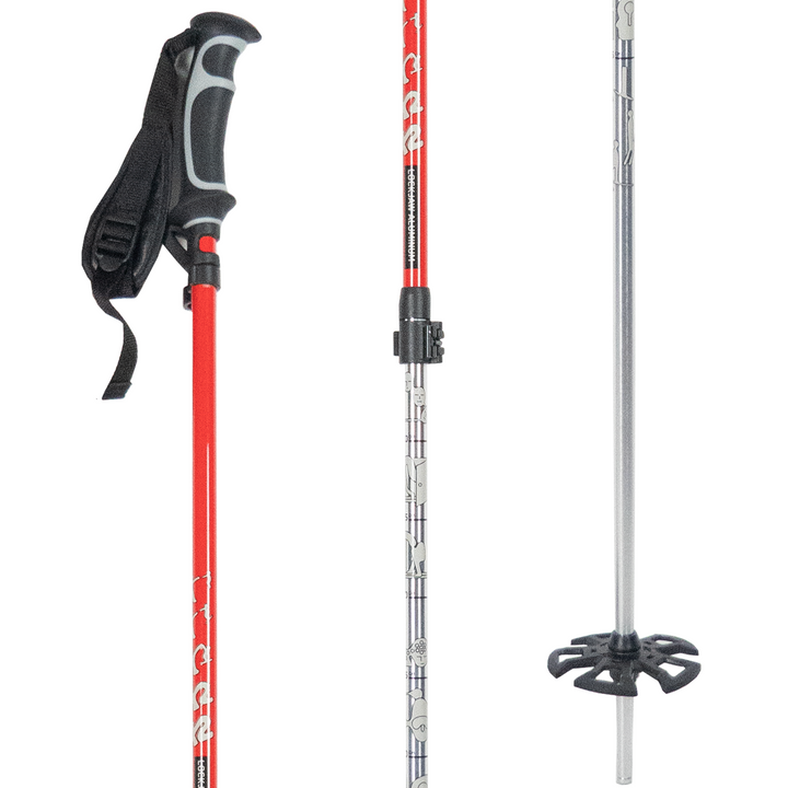 K2 x Geoff McFetridge Lockjaw Adjustable Ski Poles 2021