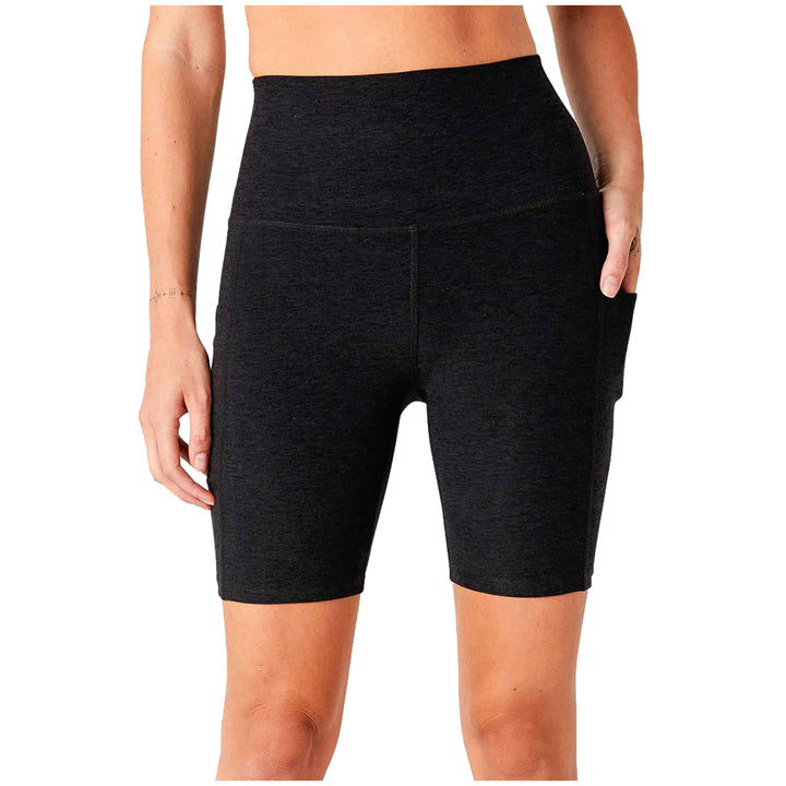Beyond Yoga Spacedye Team Pockets Biker Shorts - Women's Darkest Night