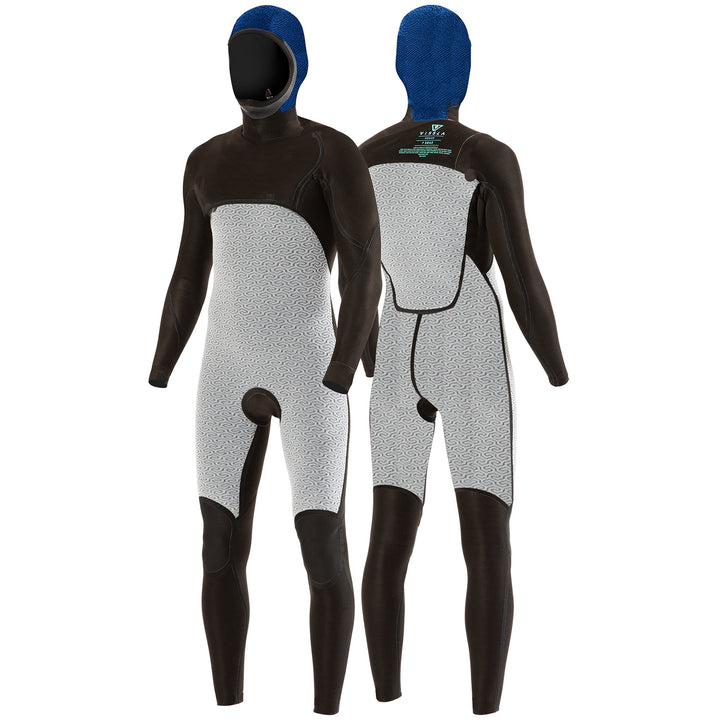 Vissla 5/4/3 7 Seas Hooded Chest Zip Wetsuit - Boys' Phantom
