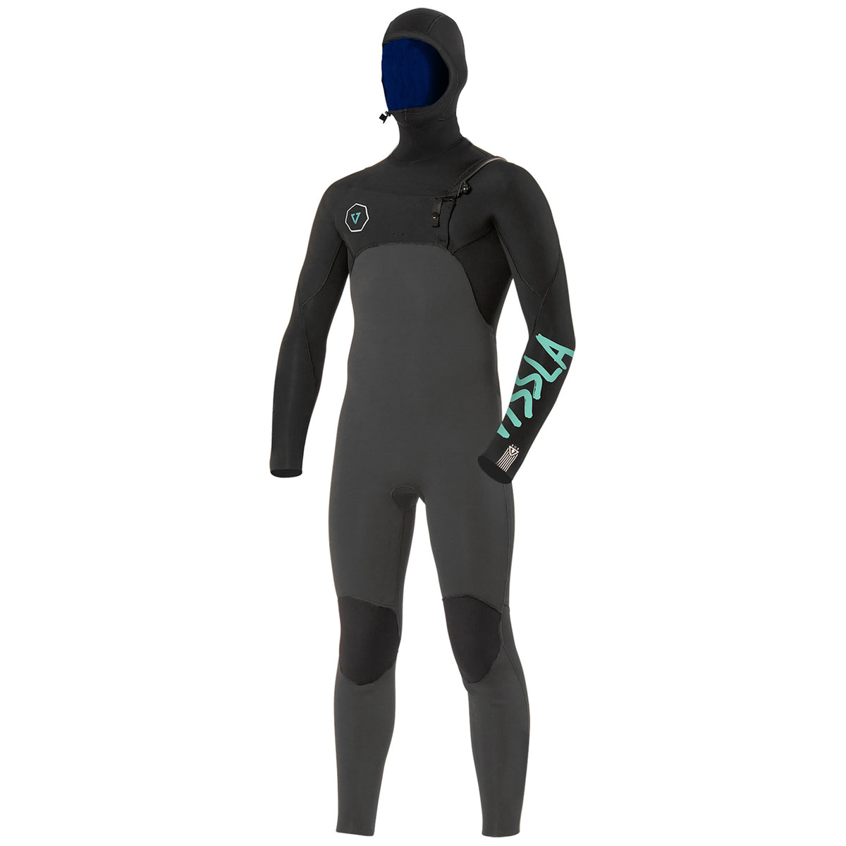 Vissla 5/4/3 7 Seas Hooded Chest Zip Wetsuit - Boys' Phantom
