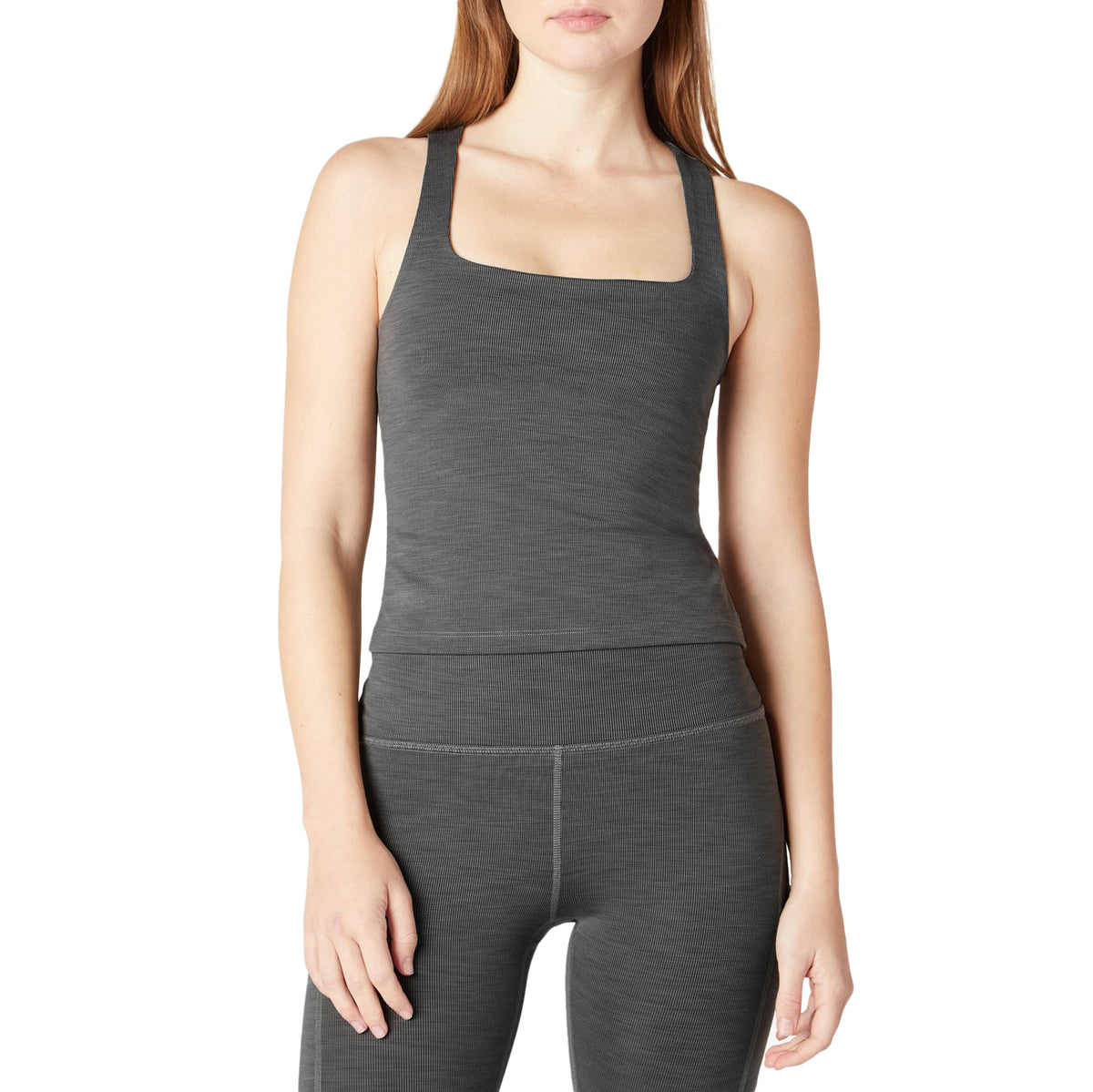 Beyond Yoga Square Neck Tank - Women's Smoke Grey Heather