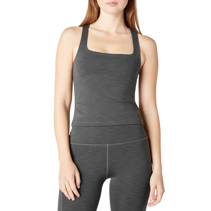Beyond Yoga Square Neck Tank - Women's Smoke Grey Heather