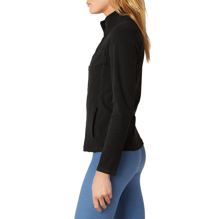 Beyond Yoga On The Go Mock Neck Jacket - Women's Darkest Night