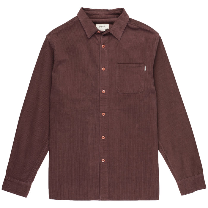 Rhythm Corduroy Long-Sleeve Shirt - Men's Merlot