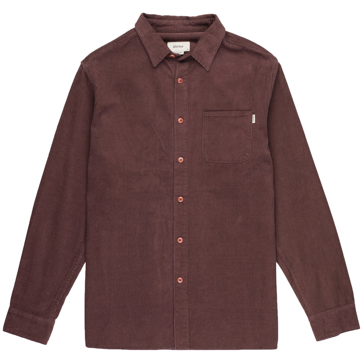 Rhythm Corduroy Long-Sleeve Shirt - Men's Merlot