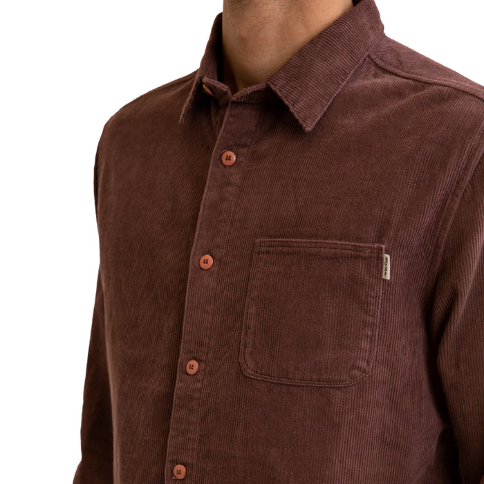 Rhythm Corduroy Long-Sleeve Shirt - Men's Merlot