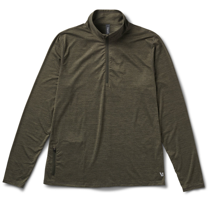 Vuori Ease Performance 1/2 Zip Sweatshirt - Men's Oregano Heather