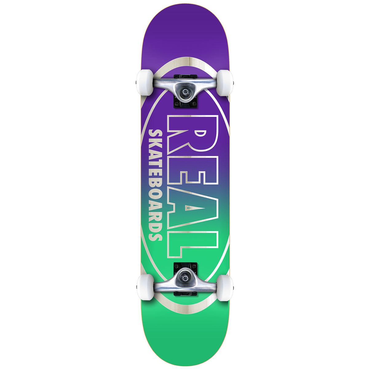 Real Golden Oval Outline 8.0 Skateboard Complete