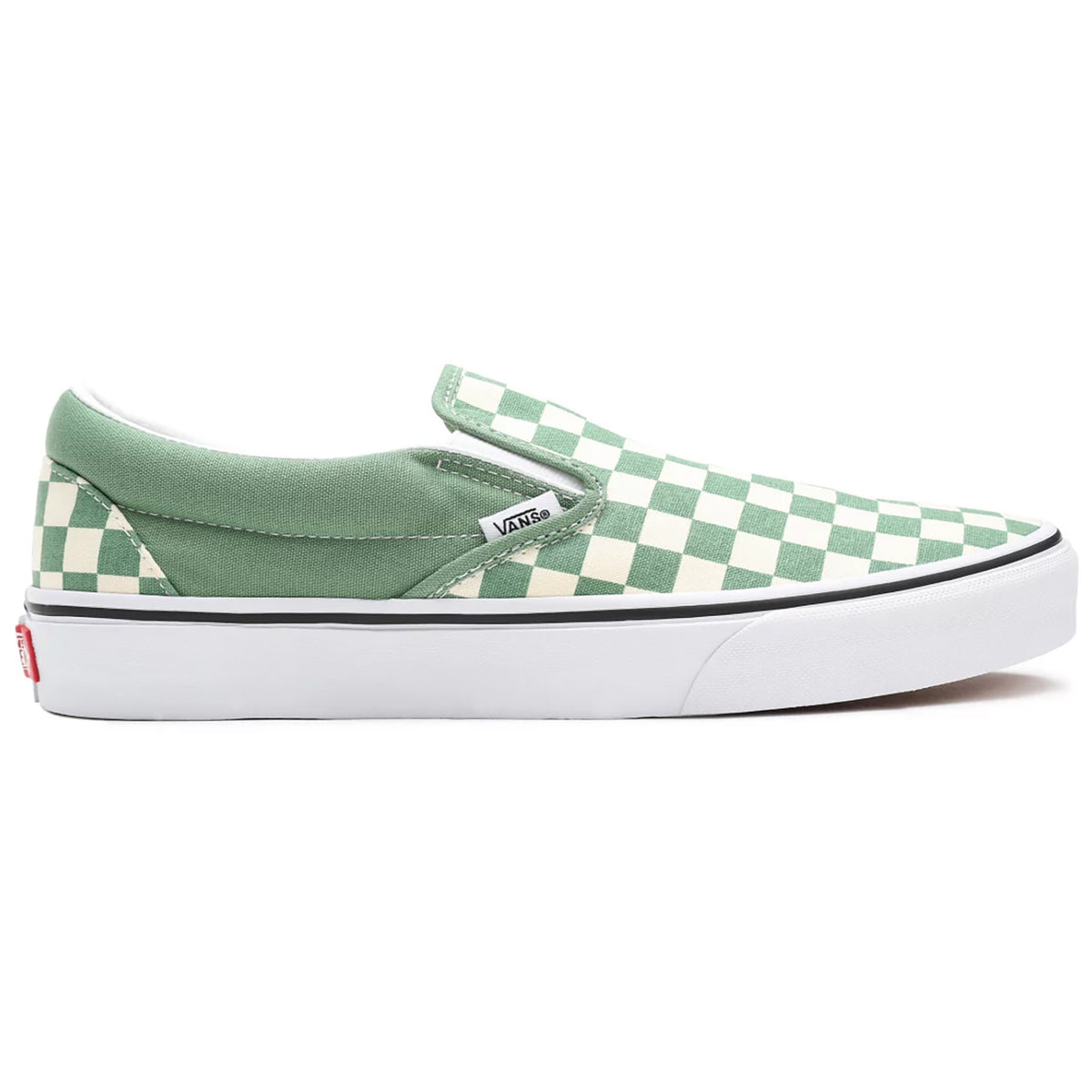 Vans Slip-On Shoes - Women's (Checkerboard) Shale/True White