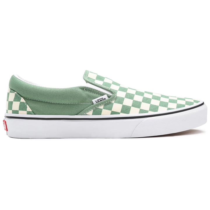 Vans Slip-On Shoes - Women's (Checkerboard) Shale/True White