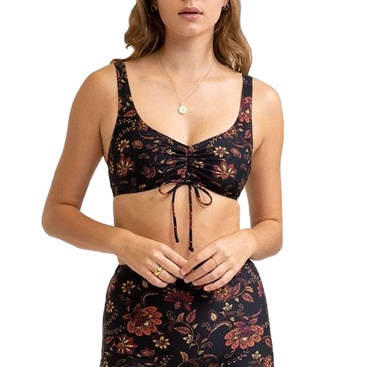 Rhythm Toluca Gather-Front Bikini Top - Women's Black