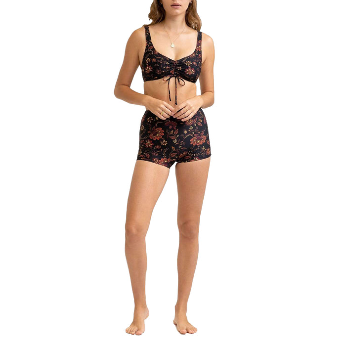 Rhythm Toluca Gather-Front Bikini Top - Women's Black