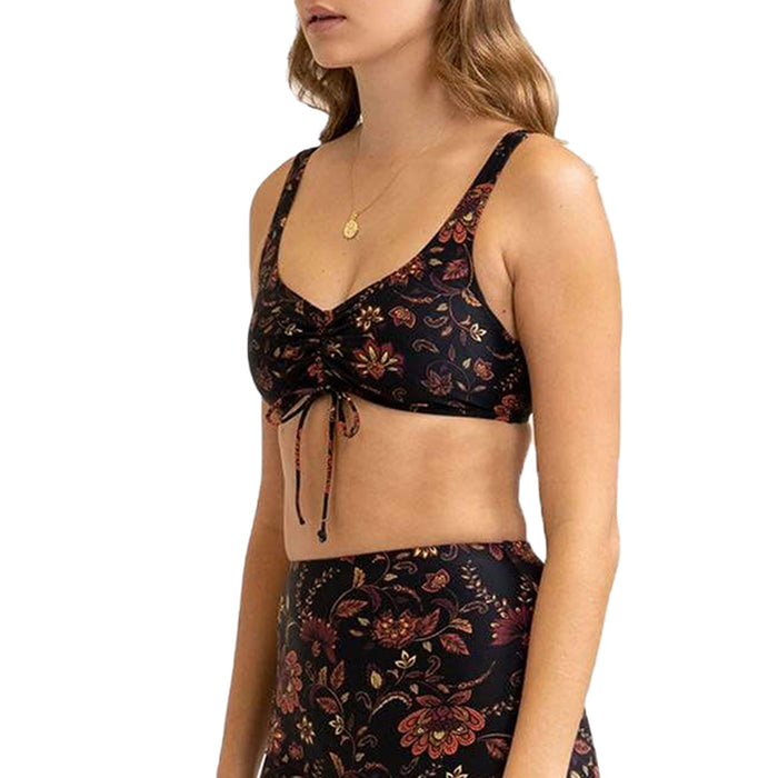 Rhythm Toluca Gather-Front Bikini Top - Women's Black