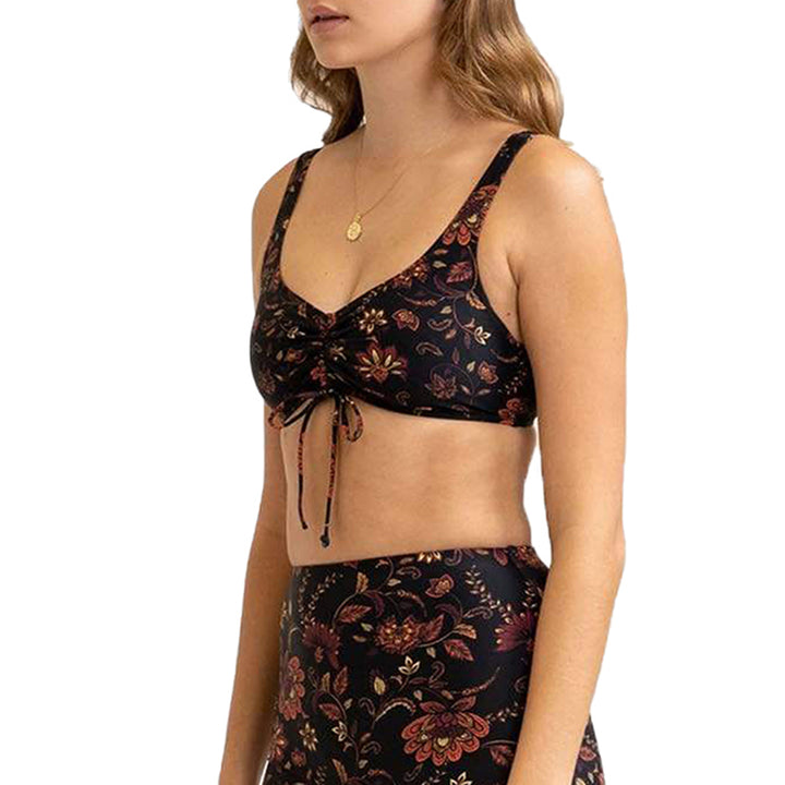 Rhythm Toluca Gather-Front Bikini Top - Women's Black