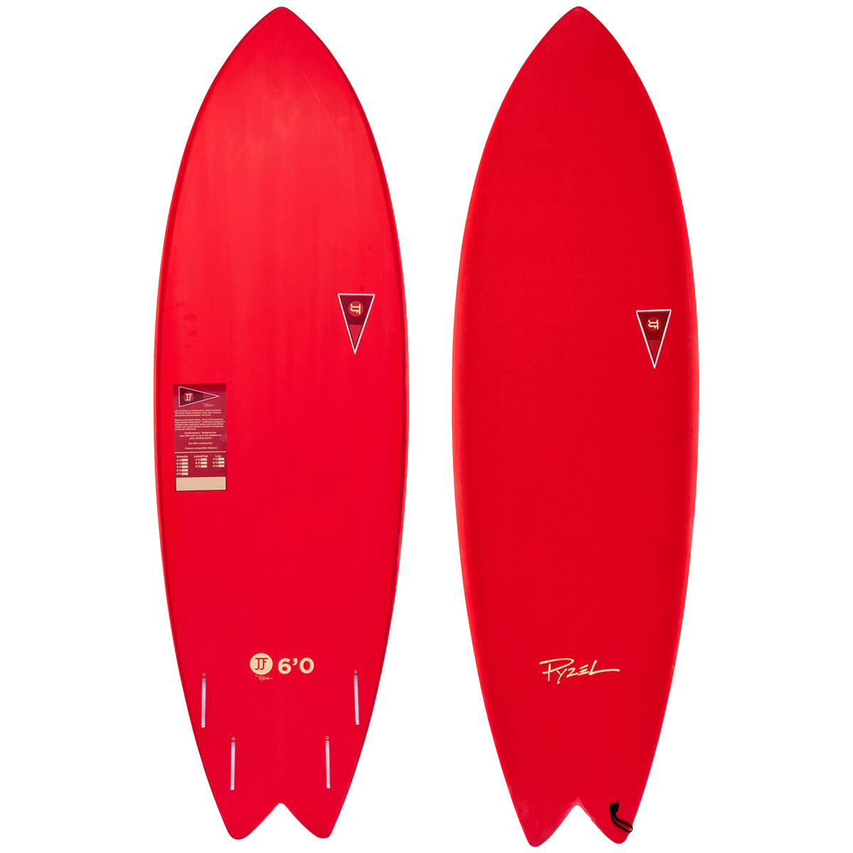 JJF by Pyzel AstroFish Surfboard Red