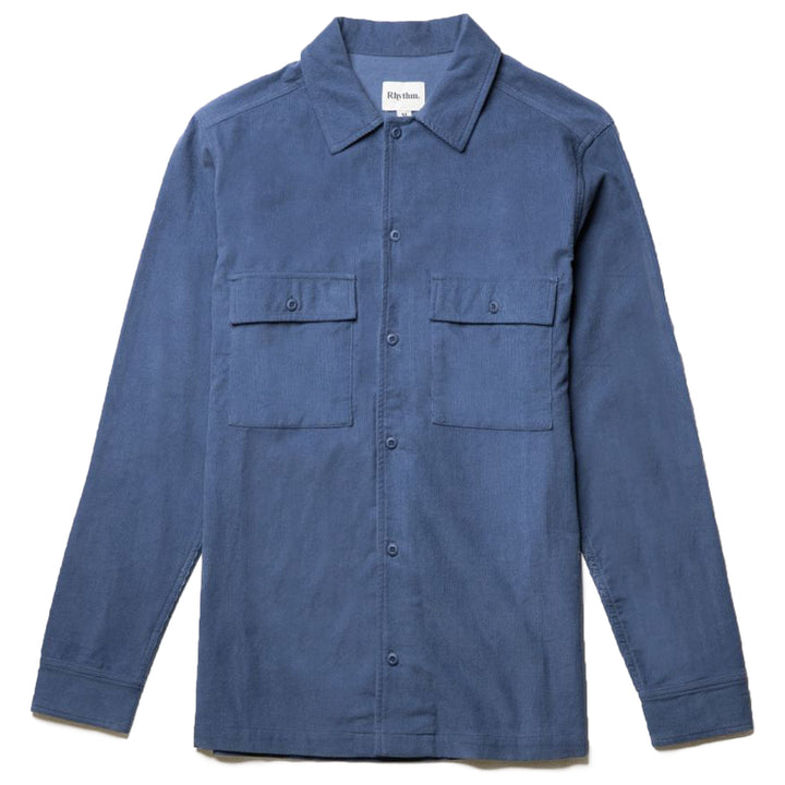 Rhythm Workwear Cord Long-Sleeve Shirt - Men's Slate