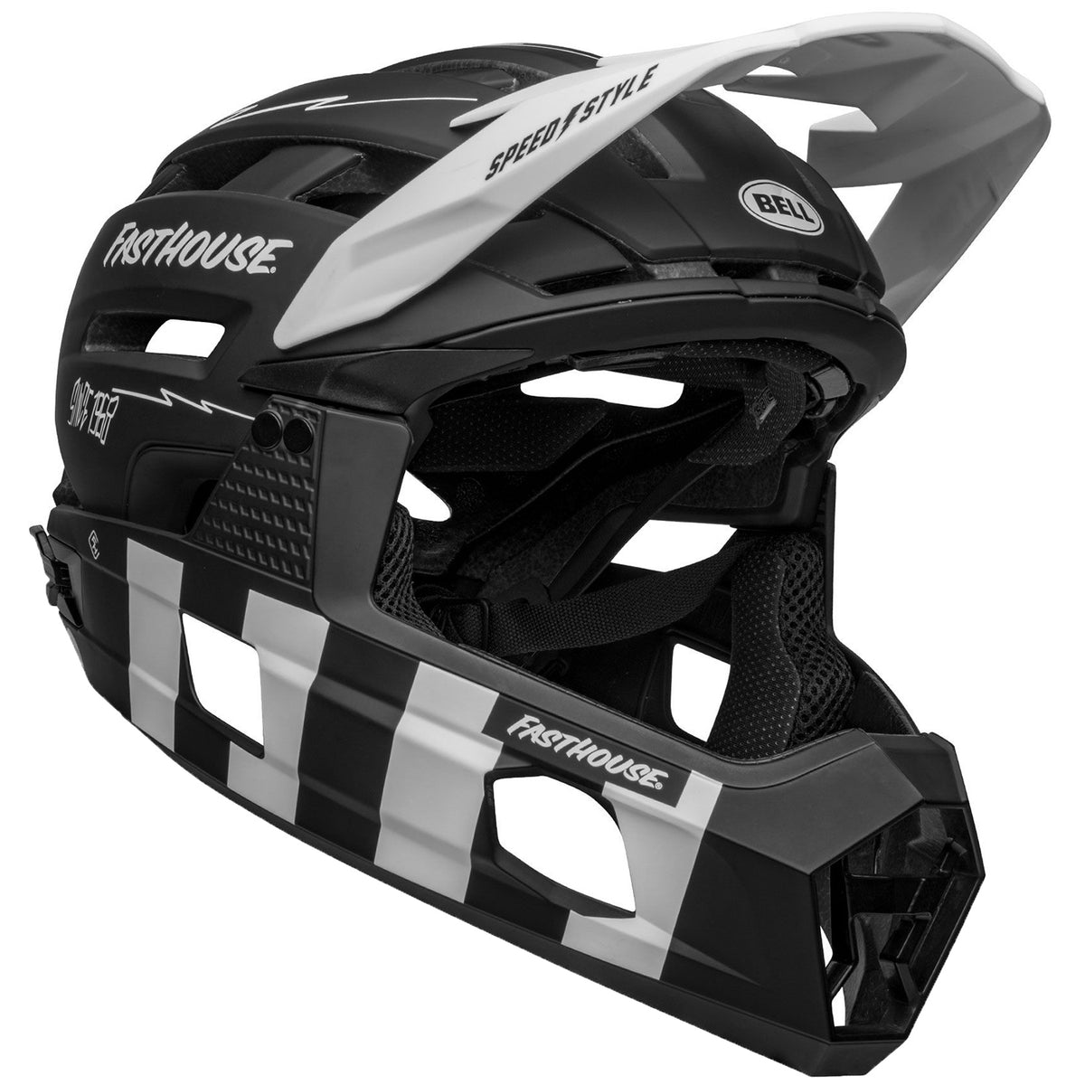 Bell Super Air R Spherical MIPS Bike Helmet Fasthouse Matte Black/White