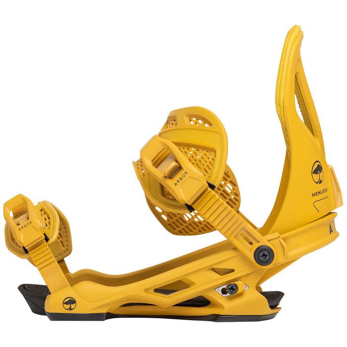 Arbor Hemlock Snowboard Bindings 2022 Mustard